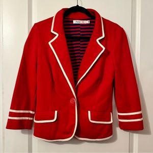 ModCloth Sunny Girl Academia Red Ahoy Blazer-L